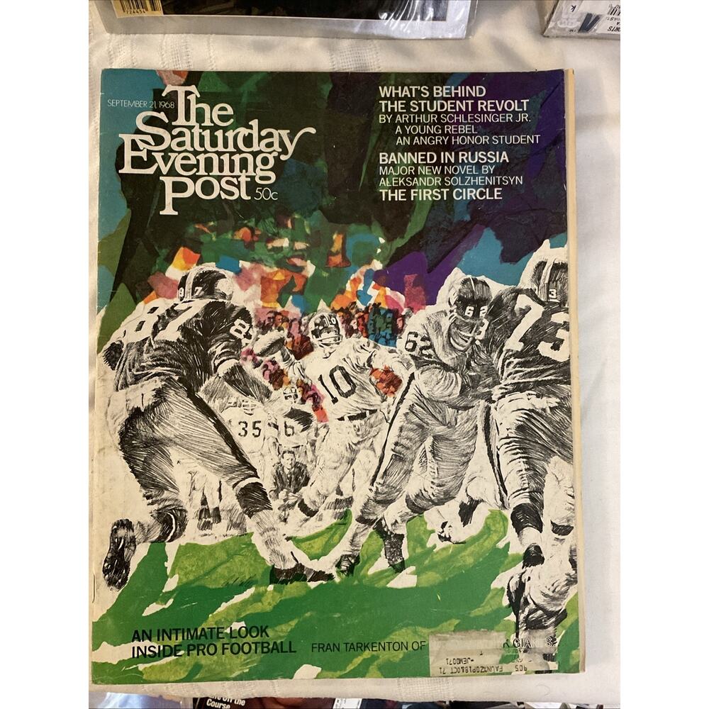 September 21 1968 The Saturday Evening POST Magazine Fran Tarkenton Giants